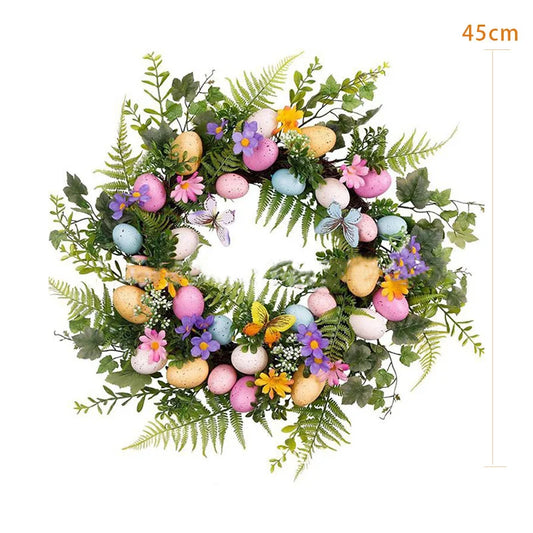 Ribbon and Egg Spring Wreath