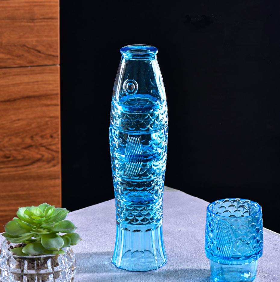 Koi Form Coloured Glass Set