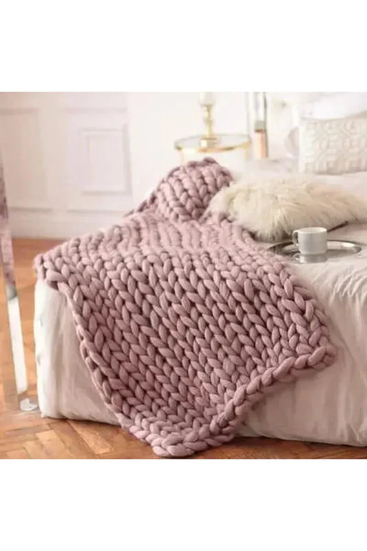 Chunky Knit Throw Blanket