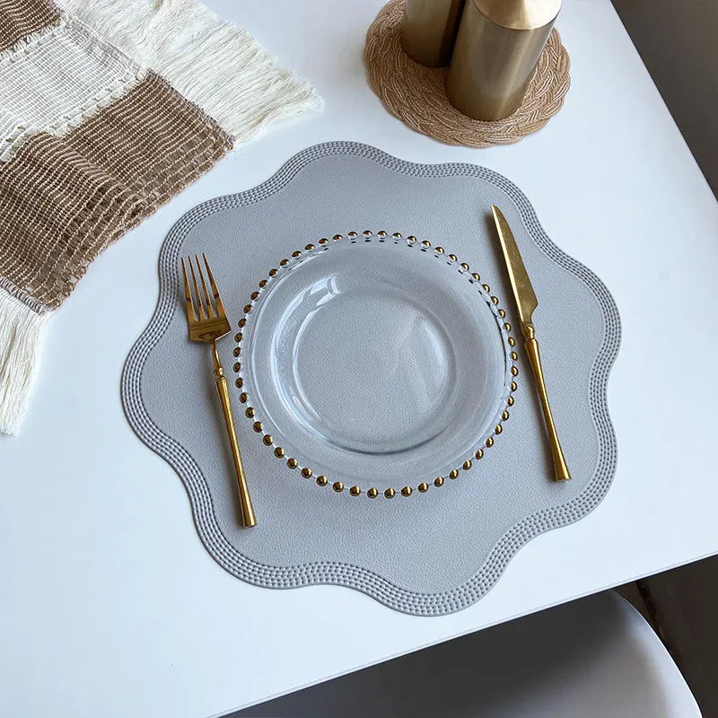 Round Embossed Floral Placemats, Set of 4 or 6