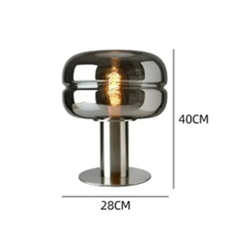 Tinted Glass Dome Table Lamp