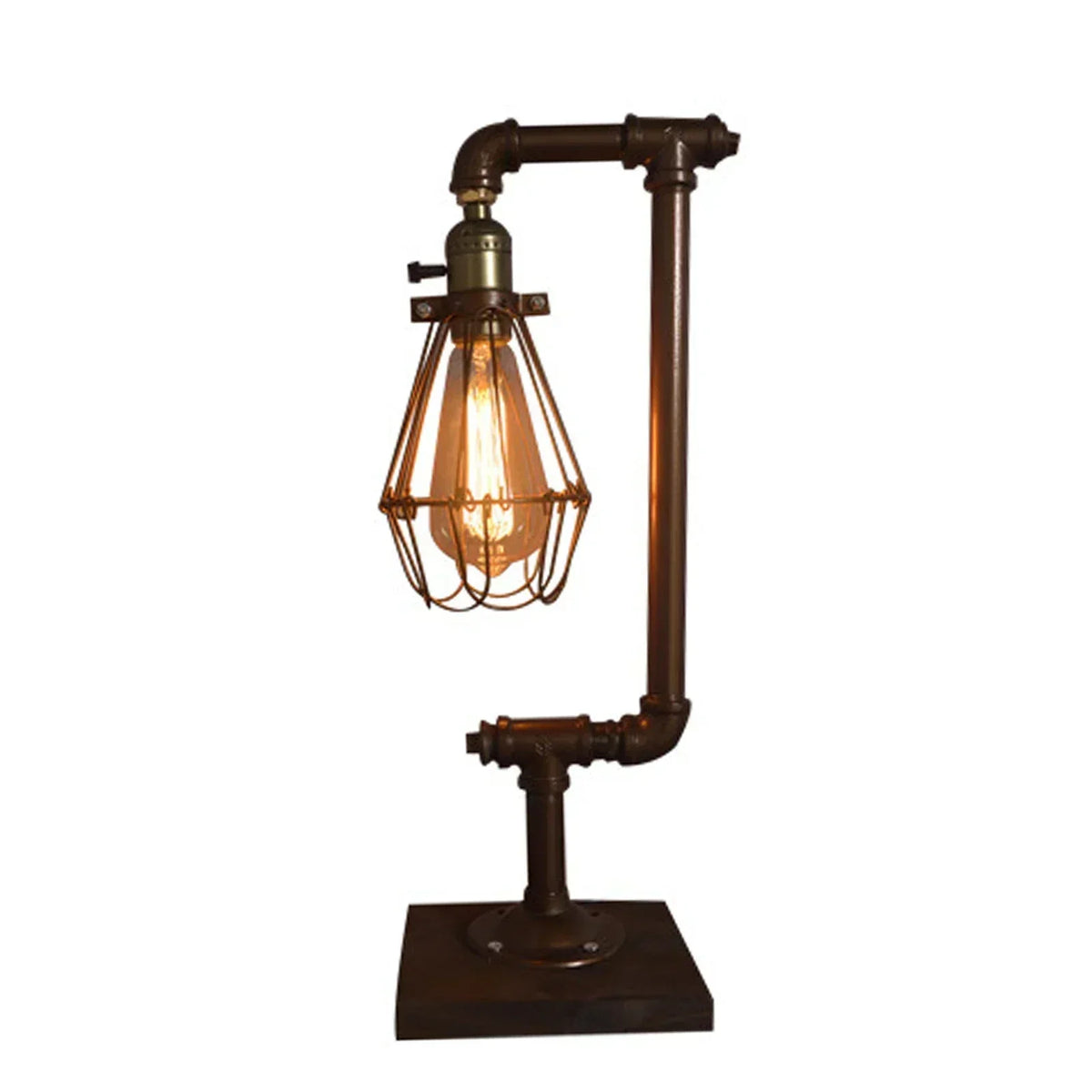 Wood and Metal Table Lamp 45cm
