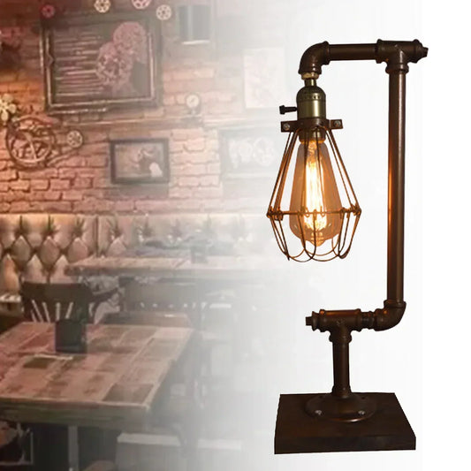 Wood and Metal Table Lamp 45cm