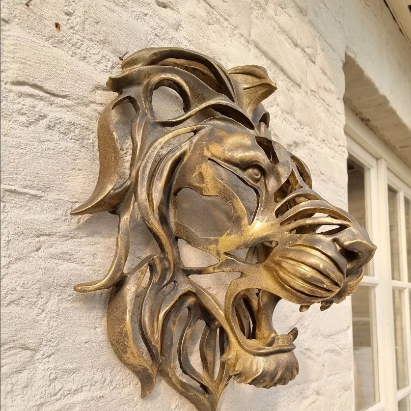 Lion Head Wall Sculpture