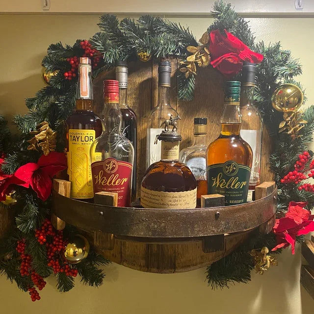 Wooden Six Bottle Display Rack