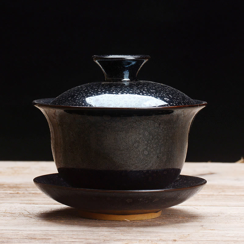 Kiln-Glazed Ceramic Gaiwan