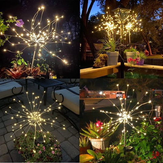 Solar Firework Garden Lights Set of Four