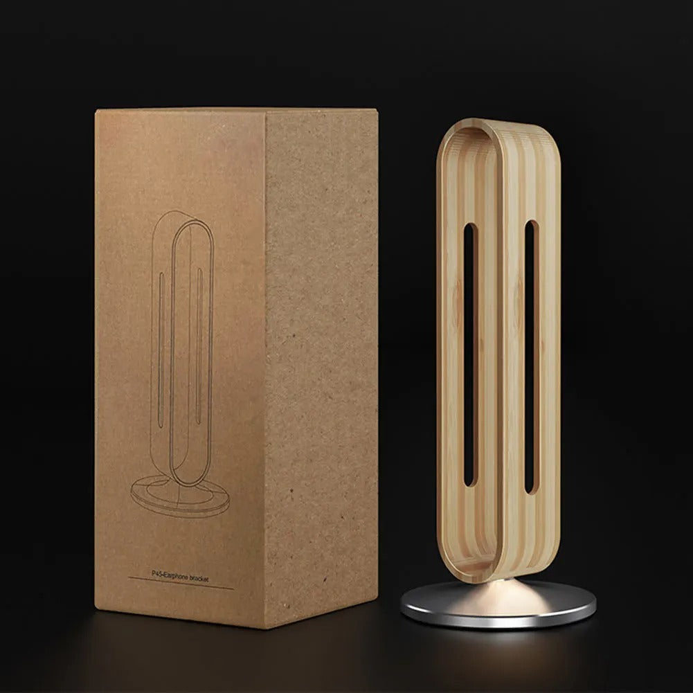 Wood and Metal Headphone Stand