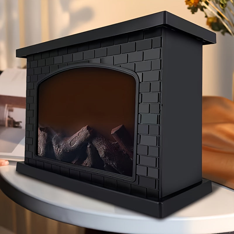 Flameless LED Fireplace Lantern