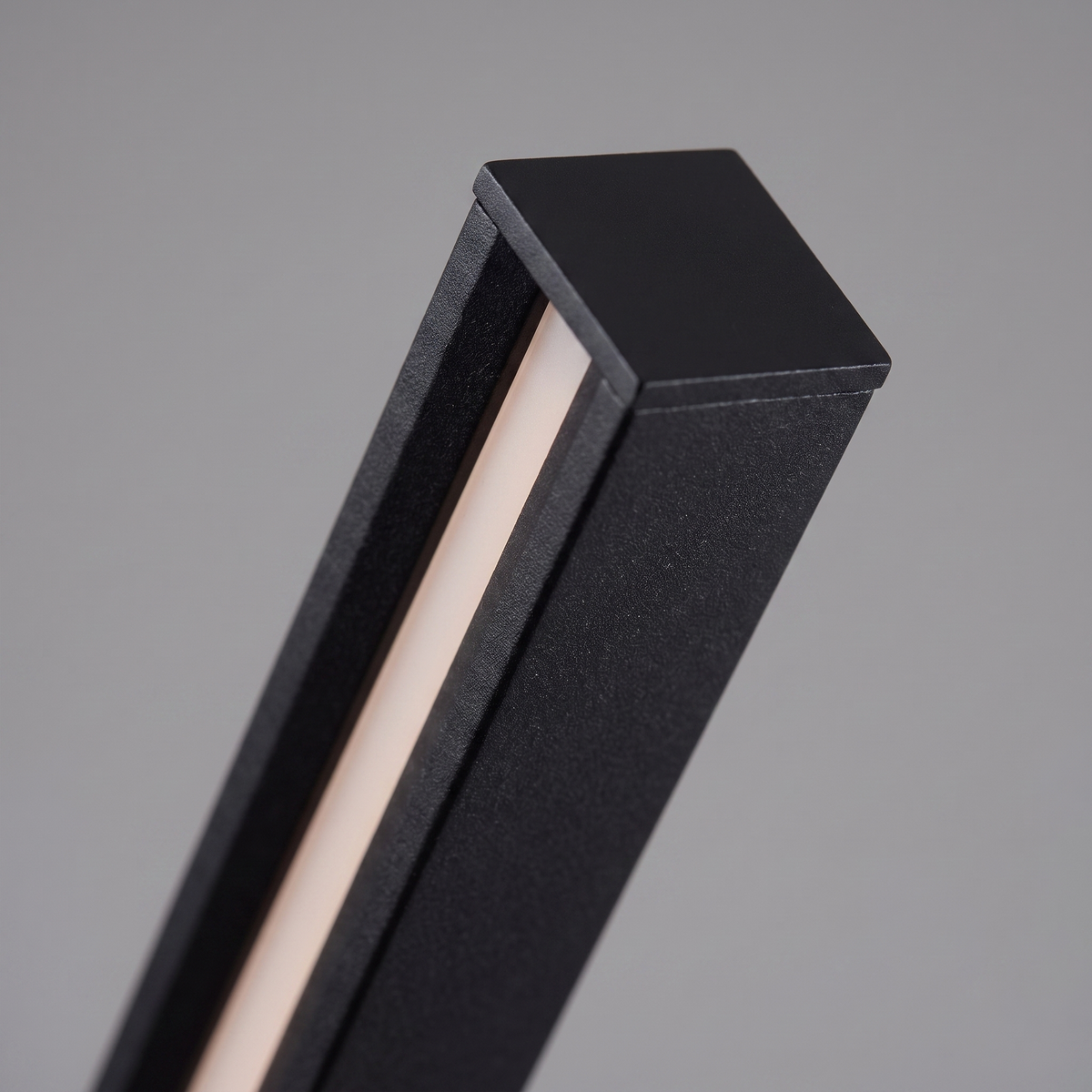 Granto Linear Wall Light - macro detail of matte black profile and LED diffuser slot
