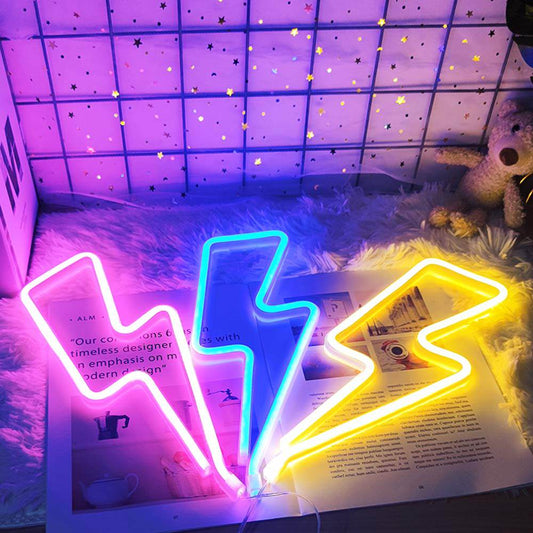 Lightning Bolt LED Neon Sign 34cm