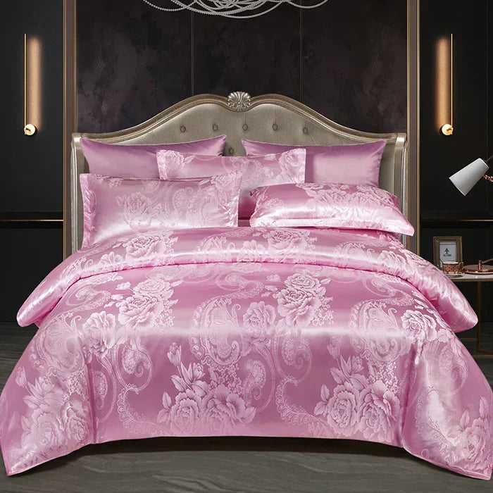 Satin Jacquard Duvet Cover Set