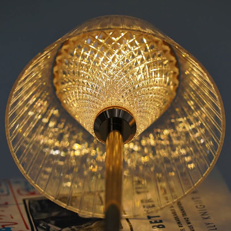 Crystal lamp on console