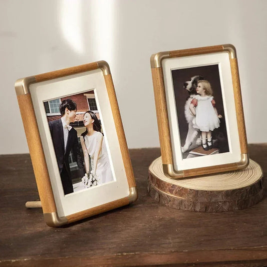 Brass-Corner Wooden Photo Frame