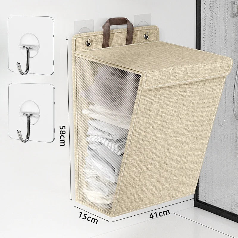 Wall-Mounted Folding Laundry Basket