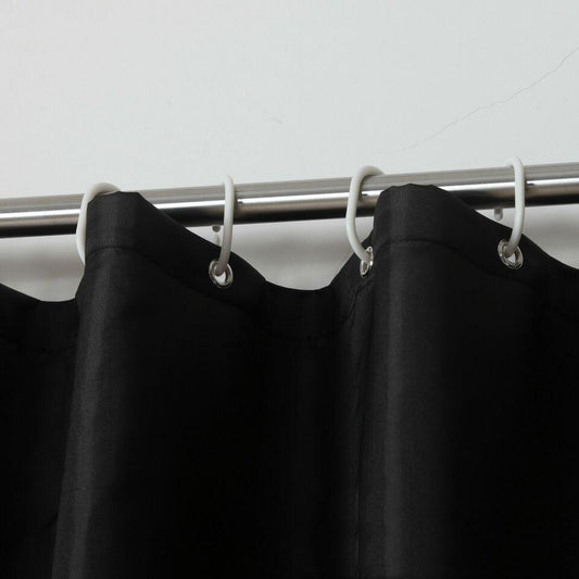Black Water-Repellent Shower Curtain