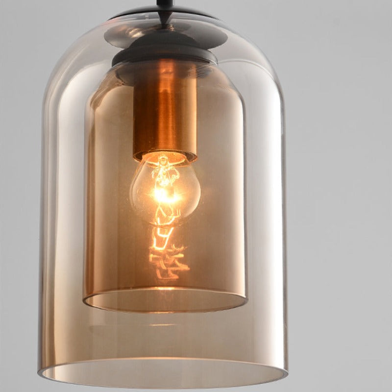 Coloured Glass Pendant Light 15cm