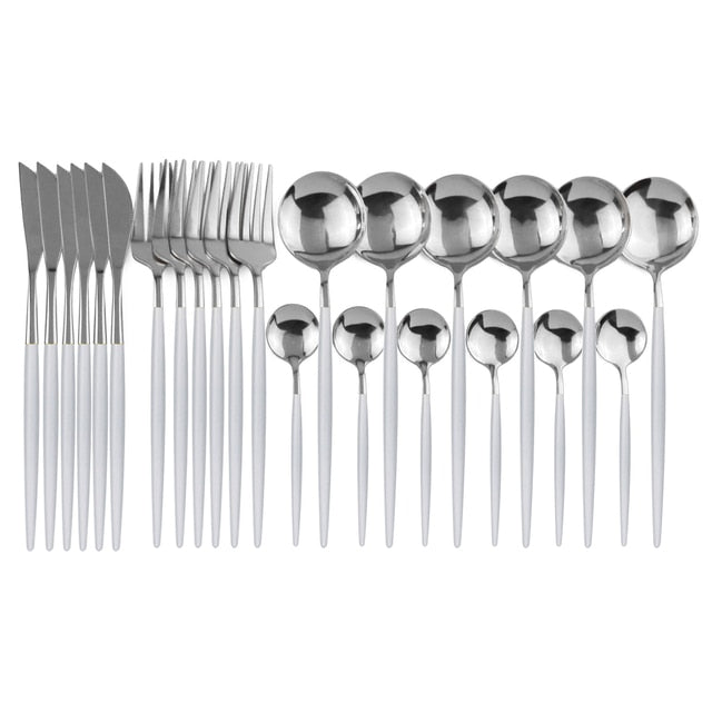 Colour Finish Cutlery Set, 24 Piece