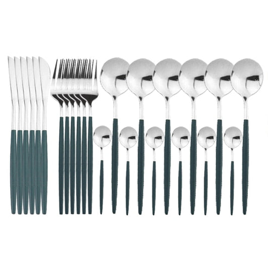 Colour Finish Cutlery Set, 24 Piece