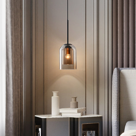 Coloured Glass Pendant Light 15cm