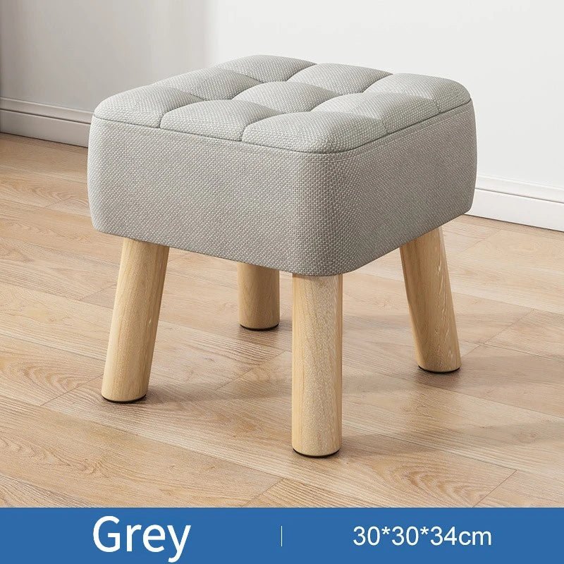 Retro Padded Ottoman Stool