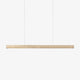 Sonvel travertine linear pendant light on a plain white background showing the full 80cm stone bar
