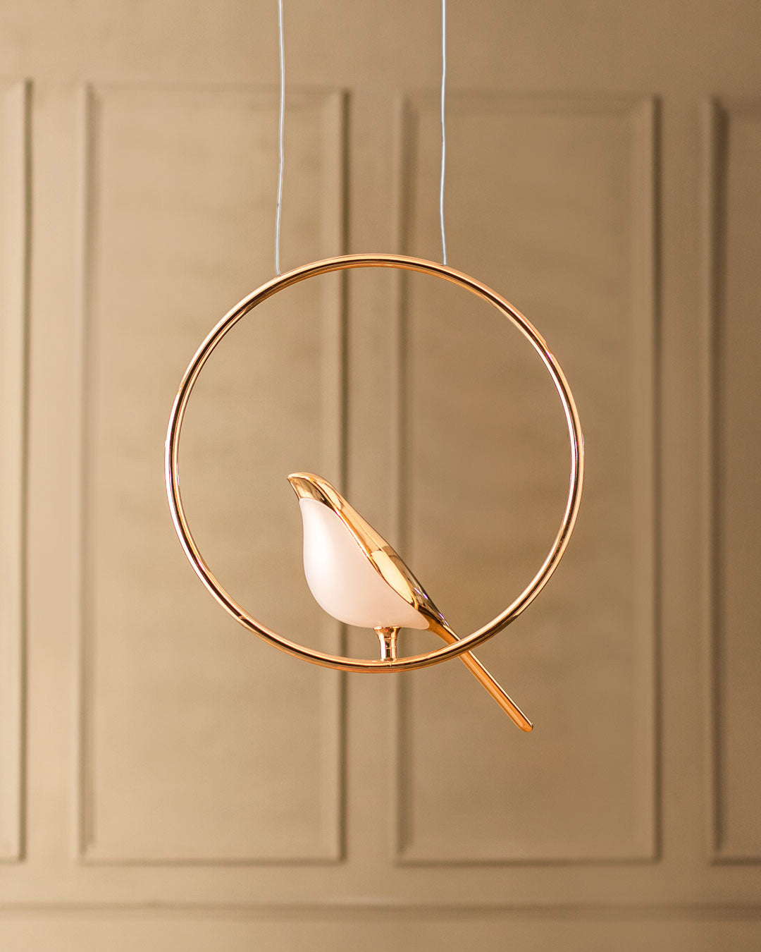Bird Form Metal Pendant Light 150cm