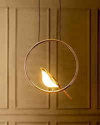 Bird Form Metal Pendant Light 150cm