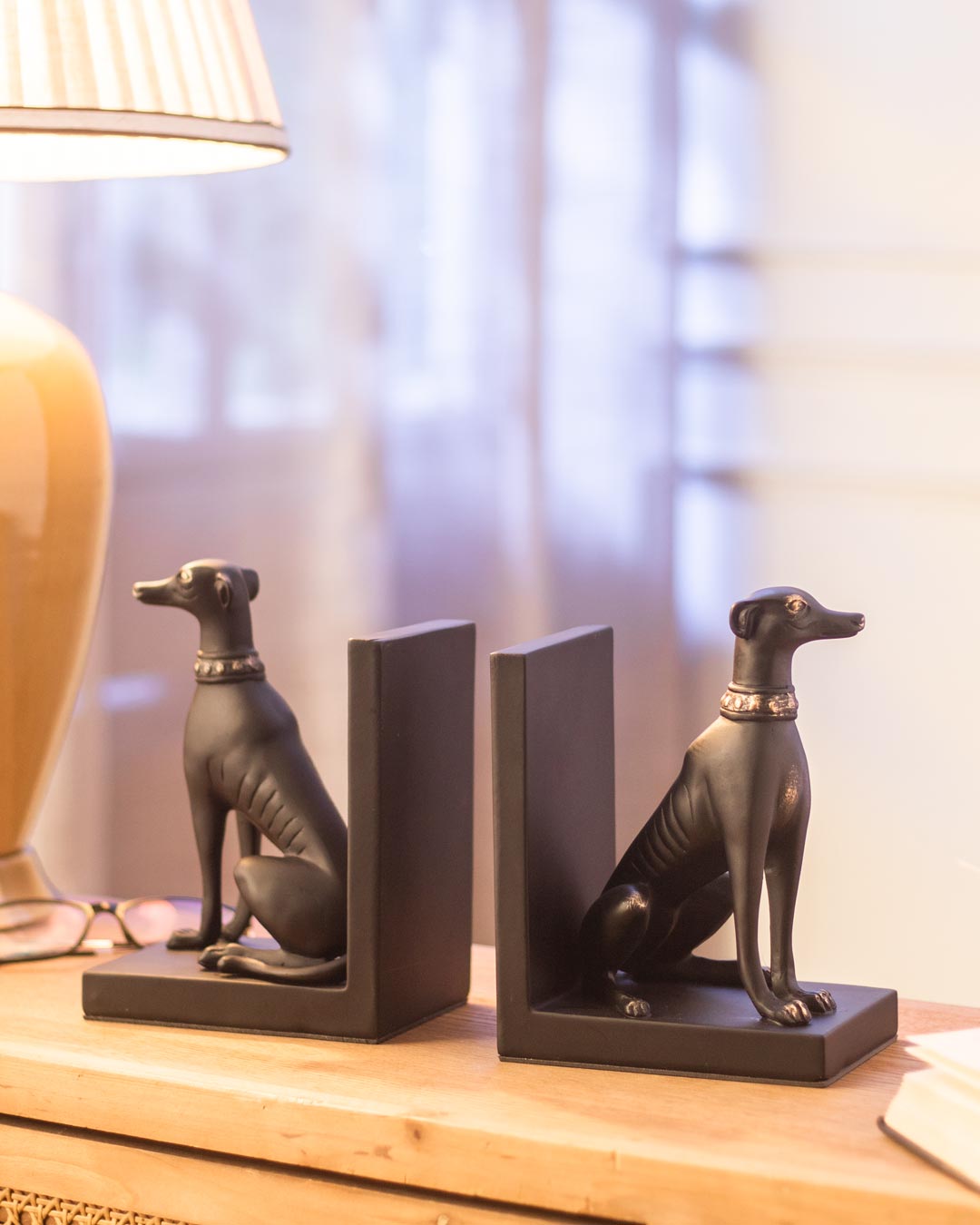Guard Dog Resin Bookend Set