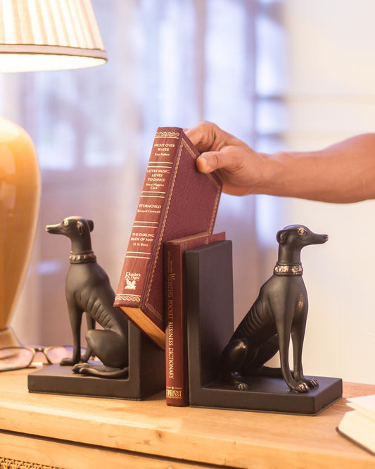 Guard Dog Resin Bookend Set
