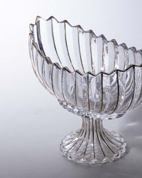 Crystal Glass Lotus Bowl 28cm