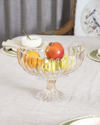 Crystal Glass Lotus Bowl 28cm