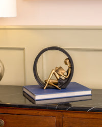 Reading Girl Resin Statue 32cm