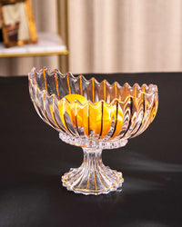 Crystal Glass Lotus Bowl 28cm