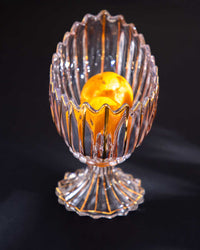 Crystal Glass Lotus Bowl 28cm