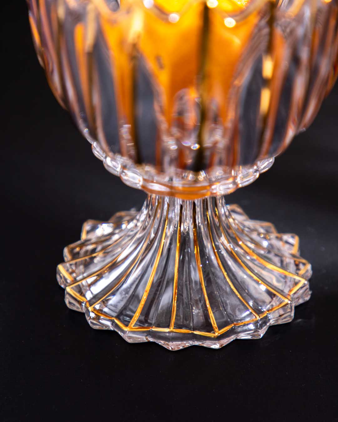 Crystal Glass Lotus Bowl 28cm