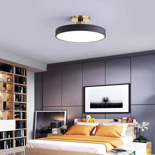 Nelo Matte Black Flush Ceiling Light