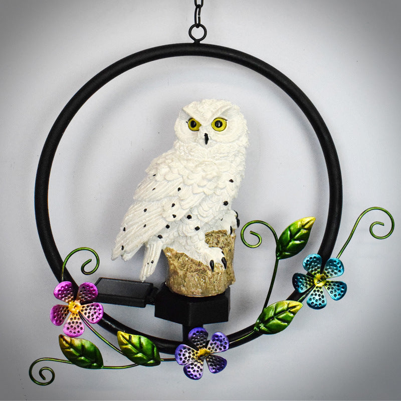 Owl Solar Hanging Garden Light