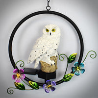 Owl Solar Hanging Garden Light