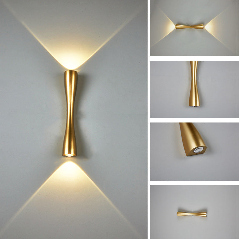 Twin Cone Metal Wall Light 24cm