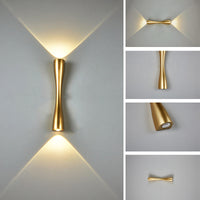 Twin Cone Metal Wall Light 24cm