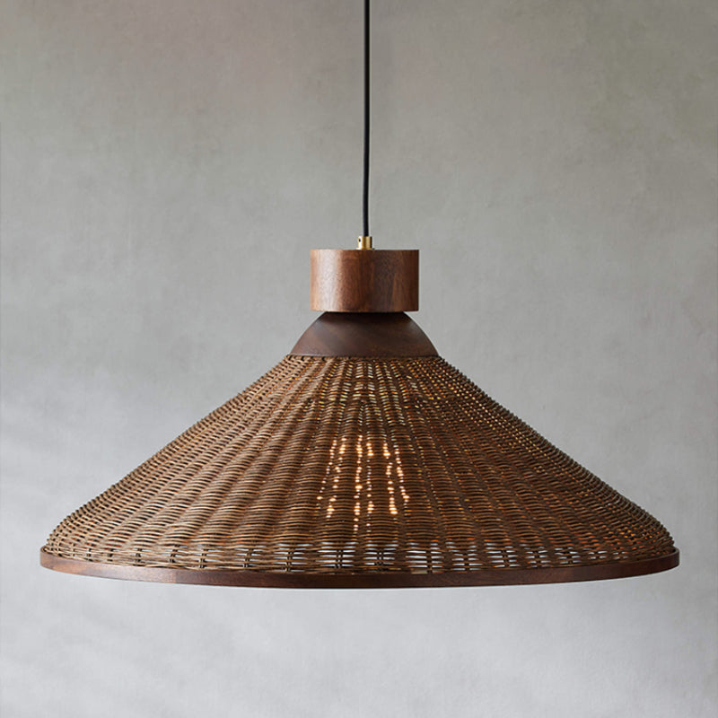 Fono Rattan Cone Pendant Light