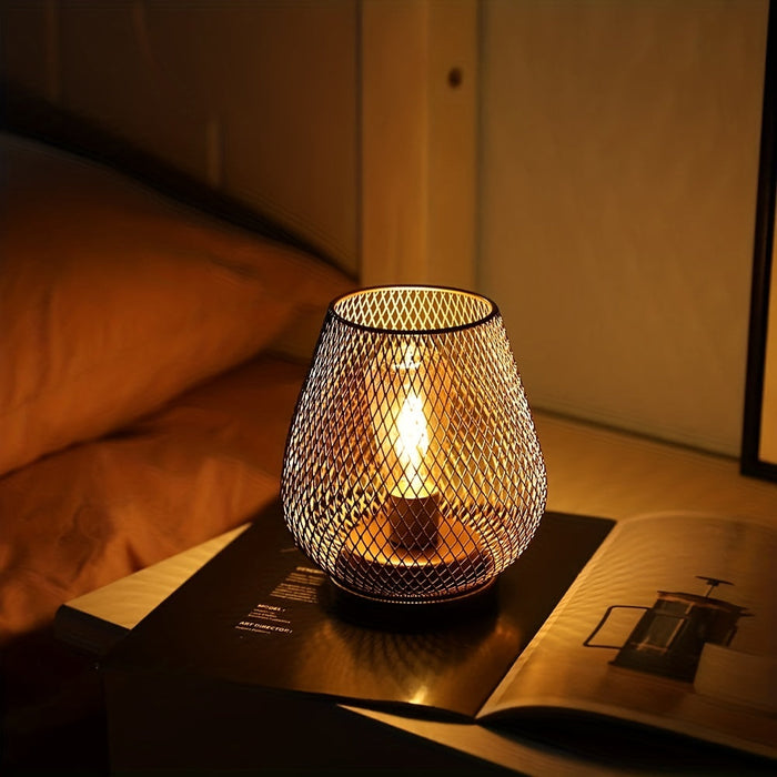 Mesh Shade Table Lamp Pair