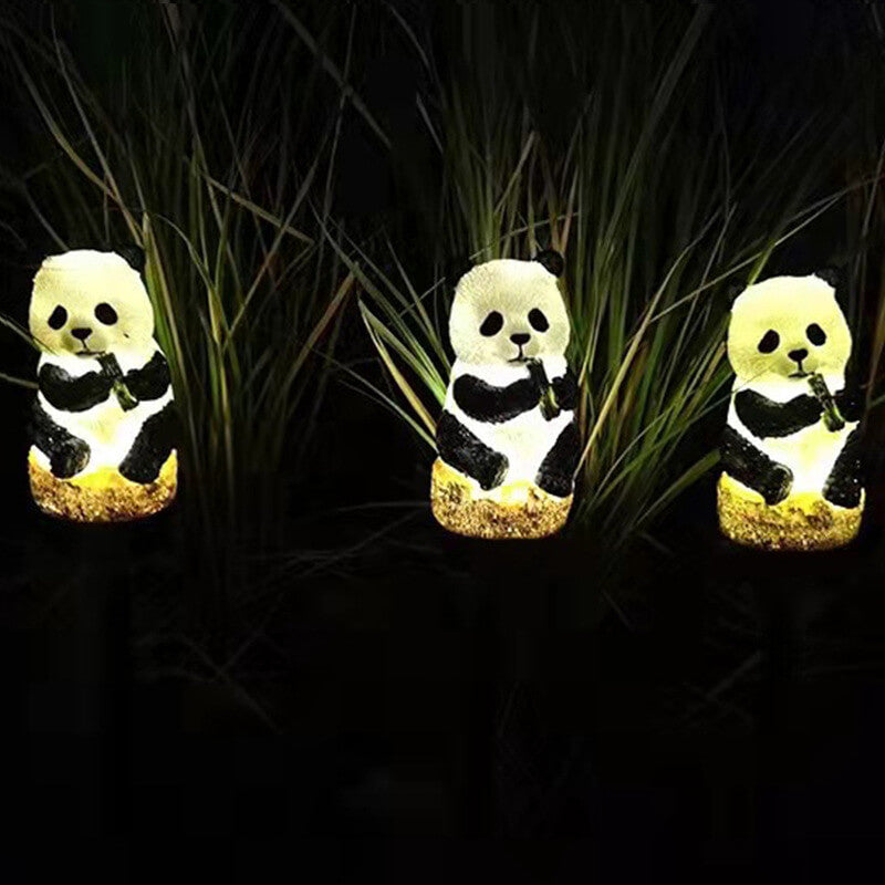 Solar Panda Garden Stake Light 43cm