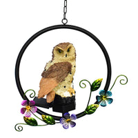 Owl Solar Hanging Garden Light