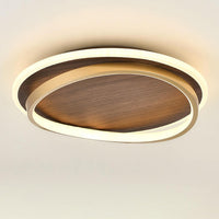 Walnut and Gold LED Ceiling Light