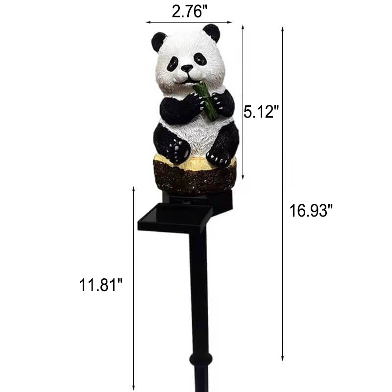 Solar Panda Garden Stake Light 43cm