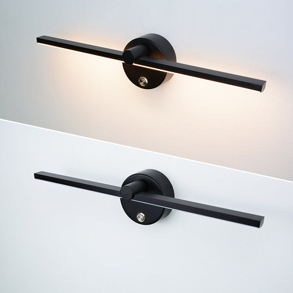 Bar wall light above mirror