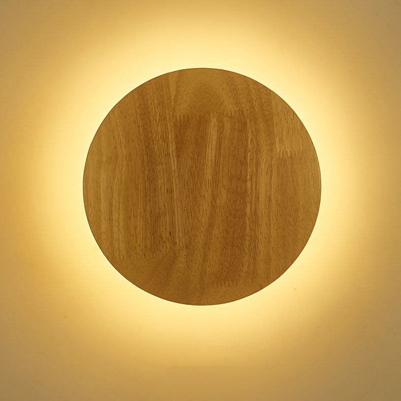 Timber Disc Wall Light 19cm