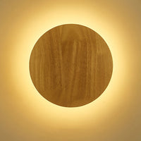 Timber Disc Wall Light 19cm